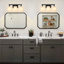 Luminaire de meuble-lavabo industriel avec abat-jour en verre givré-133344719-133344721