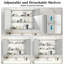 Armoire de salle de bain, armoire murale avec tablettes de rangement réglables-997468535