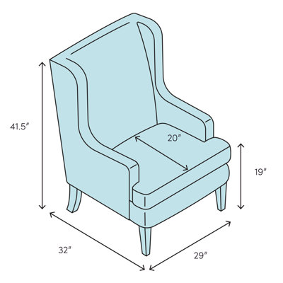 Fauteuil à oreilles et repose-pieds Celestina