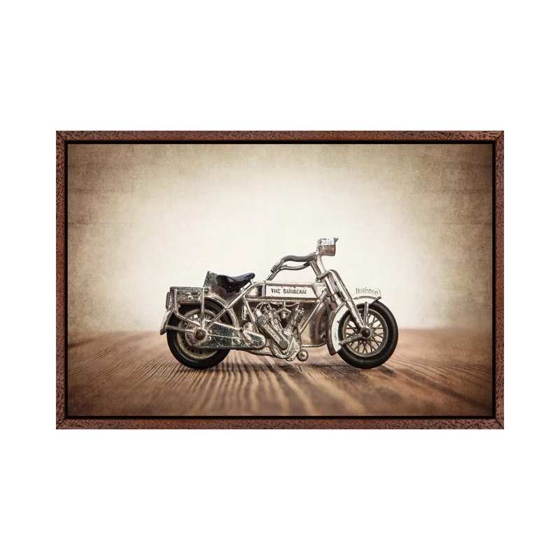 Motorcycle Sunbeam 1 Piece Wall Art on Canvas, 66.04 cm H x 45.72 cm W, Classic Brown Wood Framed