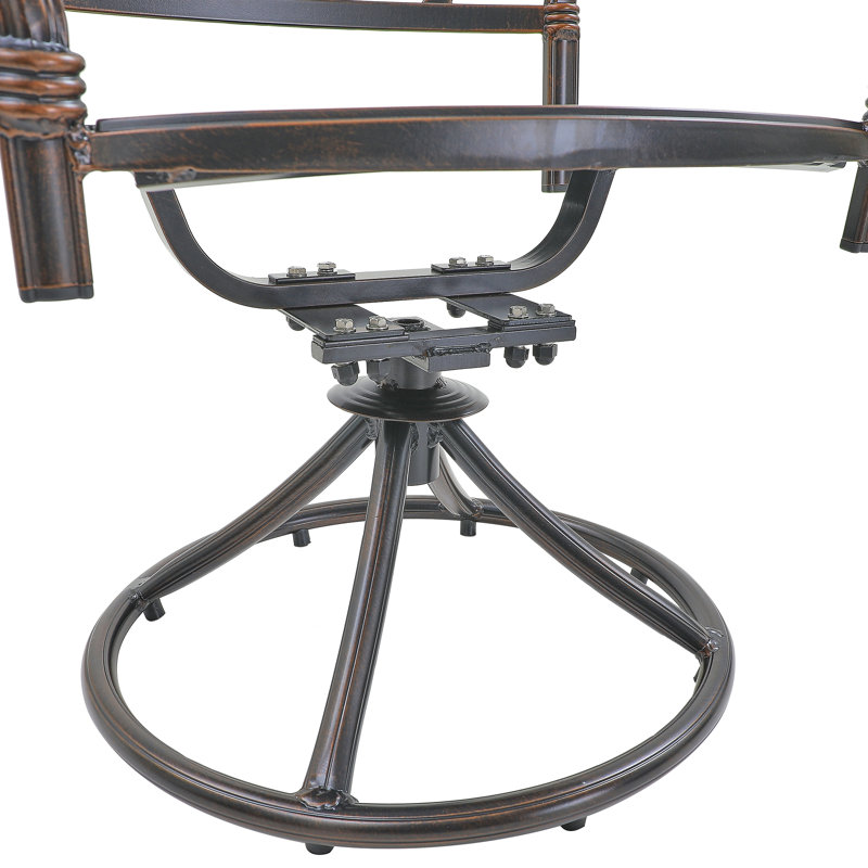 Chaise de patio pivotante (ensemble de 2), Brun