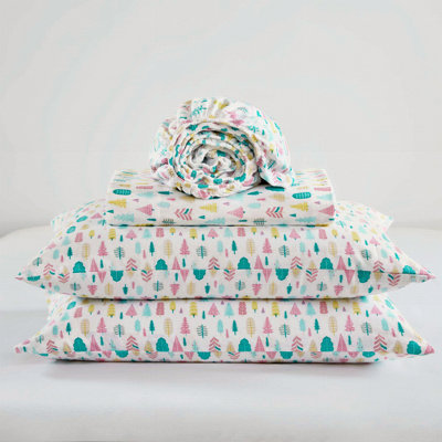 Ensemble de draps en flanelle de coton