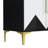 Unique Four-Door Cabinet With Two-Tone Triangular Pattern Doors, Entryway Cabinet-108813487