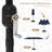 Wyarno 156'' x 79'' Rectangular Lighted Market Umbrella-98722842