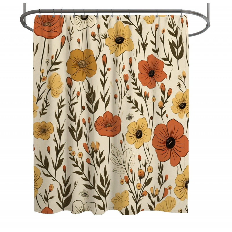 Rideau de douche Floral Vintage, H 73 po x l 70 po