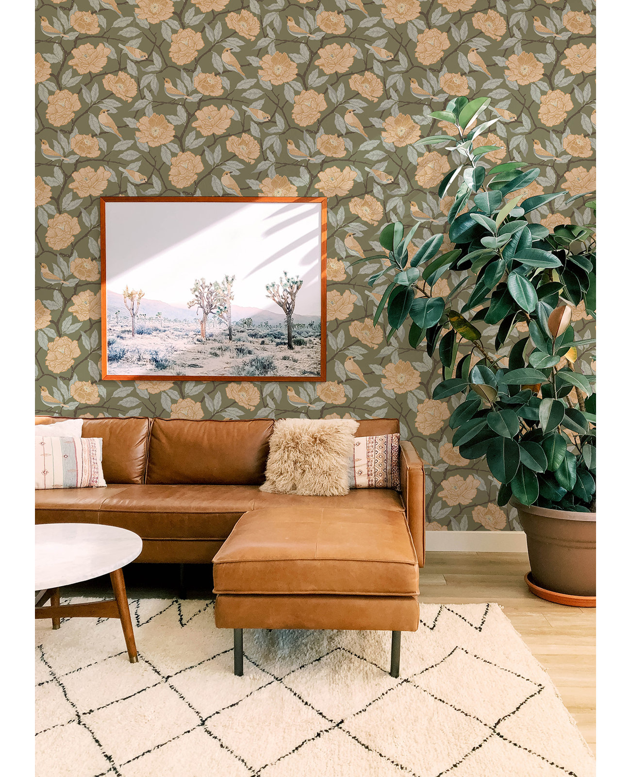 Botanical Wallpaper, Green