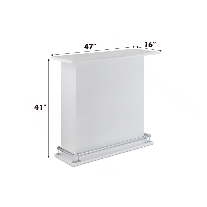 Table de bar cerf-volant blanc brillant