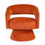 Chaise d'appoint moderne avec pivot - structure en bois massif de velours orange Poids de 37,67 lb Produit Élégant salon à 360 degrés Profondeur de 27,75 po-810897150