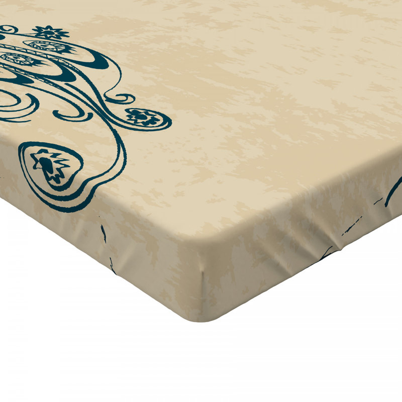 Peacock Microfiber Fitted Sheet, Full/Double Fitted Sheet