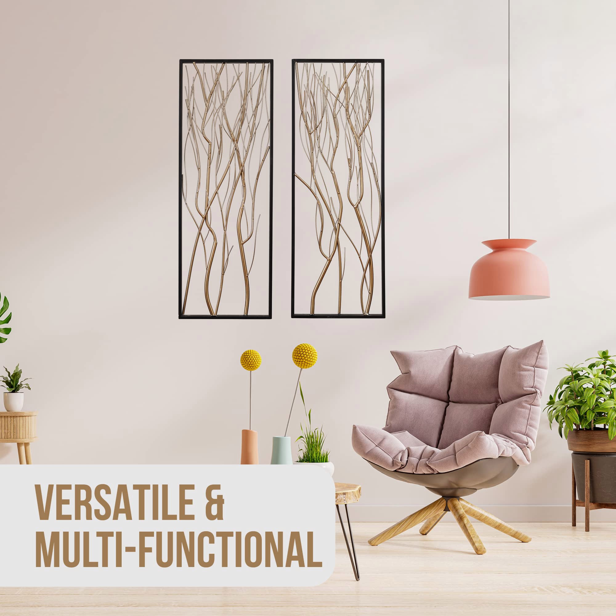 Oliver Gold Metal Branch Wall Decor Set & Reviews Wayfair Canada