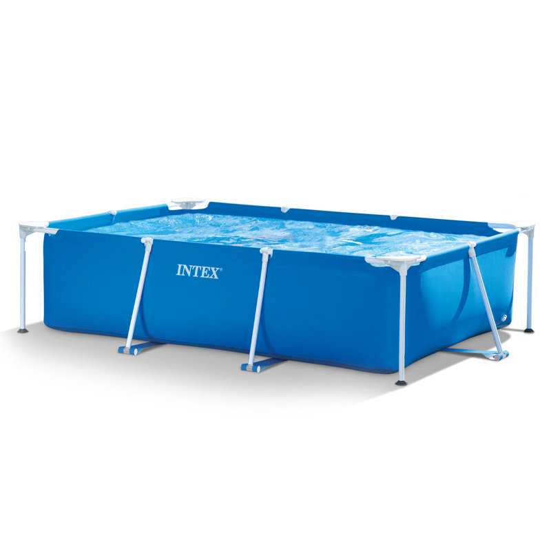 New Intex Rectangular Frame Above Ground Swimming Pool, 9' 10" L x 6' 7" W x 29.5" H