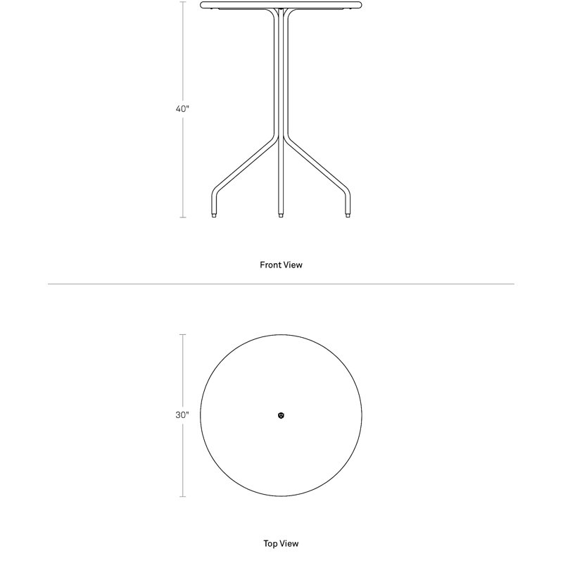 Hot Mesh Outdoor Round Bar Table, Gray Green