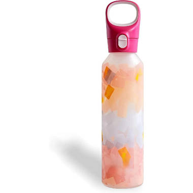 Orchids Aquae 128oz. Insulated Stainless Steel Water Bottle Straw