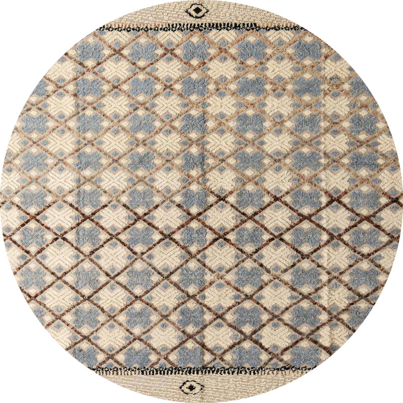 Tapis abstrait moderne 4927, Rond 8 pi