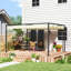 Outsunny Metal Outdoor Pergola with Retractable Roof Cream-122481052
