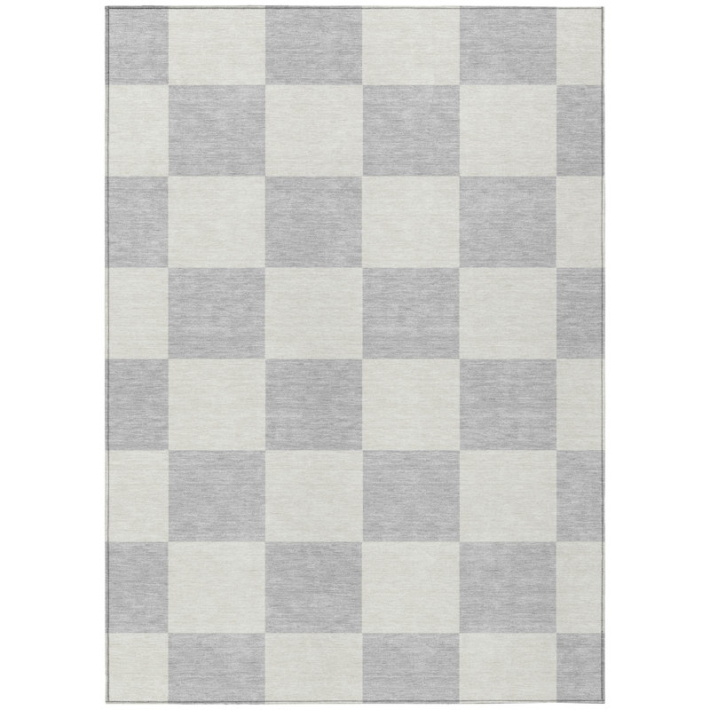 Machine Washable Indoor/Outdoor Braegger ACN2345 Geometric Rug, Rectangle 2'6" x 3'10"