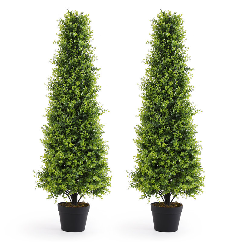 Topiaire artificiel en buis artificiel, H 47,25 po x l 15 po x P 15 po, Vert