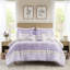 Édredon très grand / très grand seersucker avec 2 taies décoratives et coussins décoratifs - Microfibre, style chic décontracté avec des volants en dentelle à motif floral, rembourrage, nettoyage des taches, emballage comprimé, pelucheux, vapeur