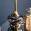 Lampe de table avec tambour en verre D15x29 "