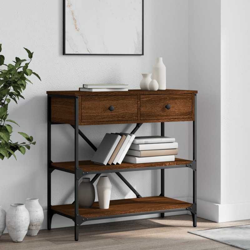 Regnier Console Table, Grey, 75cm L x 34.5cm W x 75cm H