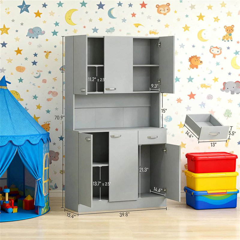Grand garde-manger avec micro-ondes