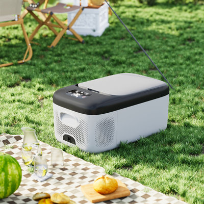 Symple Stuff 0.02m³ L Freestanding Mini Fridge with Freezer
