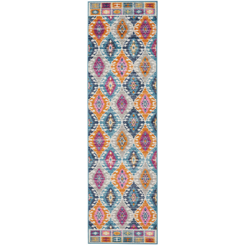 Tapis multicolore, Tapis de couloir 2 pi 2 po x 7 pi 6 po