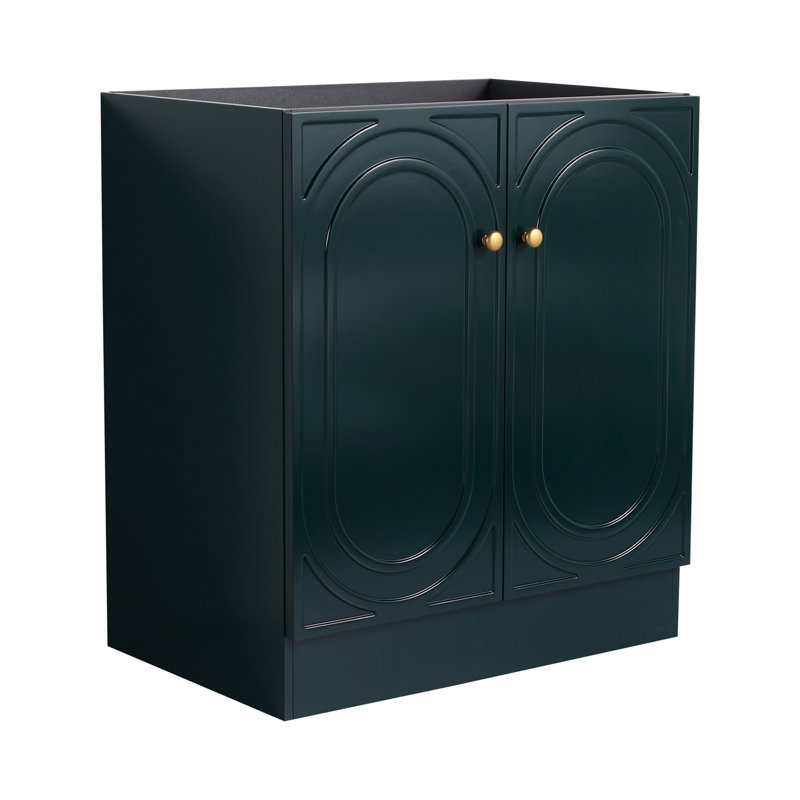 Meuble-lavabo autoportant - sans le lavabo, Vert foncé