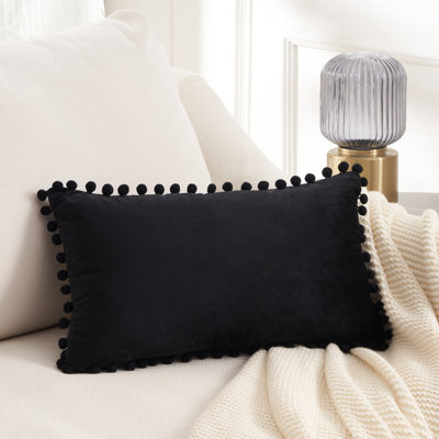 Pom Pom Velvet Velvet Reversible Pillow Cover