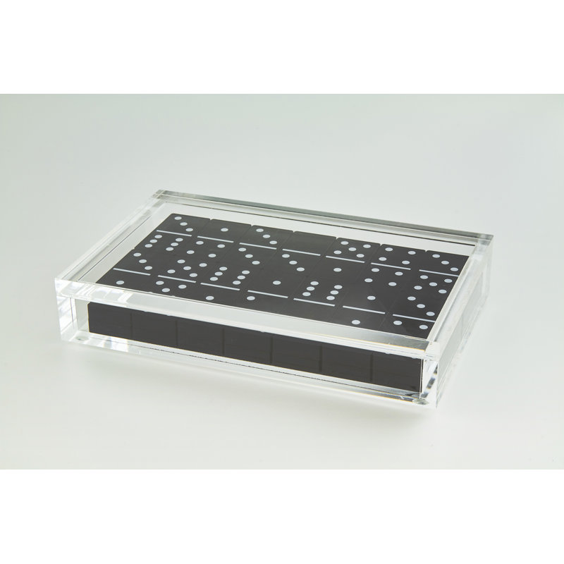 Lucite Domino Set, Black