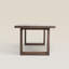 Table de salle à manger rectangulaire en bois massif Nut-Brown-179031935