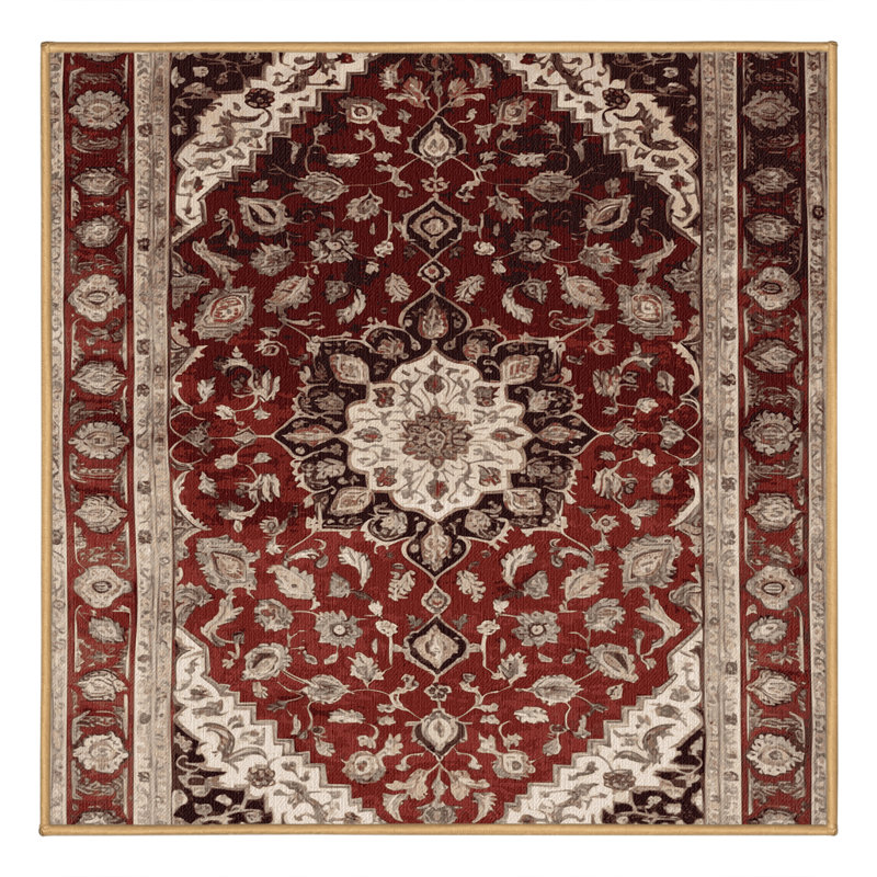 Tapis brun lavable à la machine, Carré 4 pi