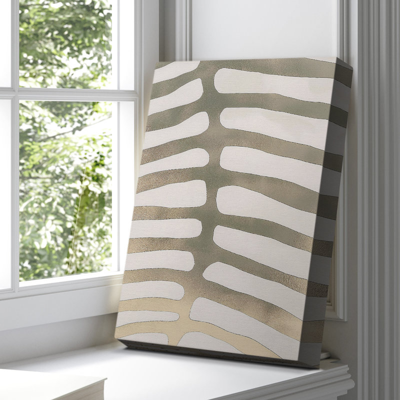 Toile tendue avec châssis abstrait XLV - prêt à être accroché, H 48 po x l 32 po