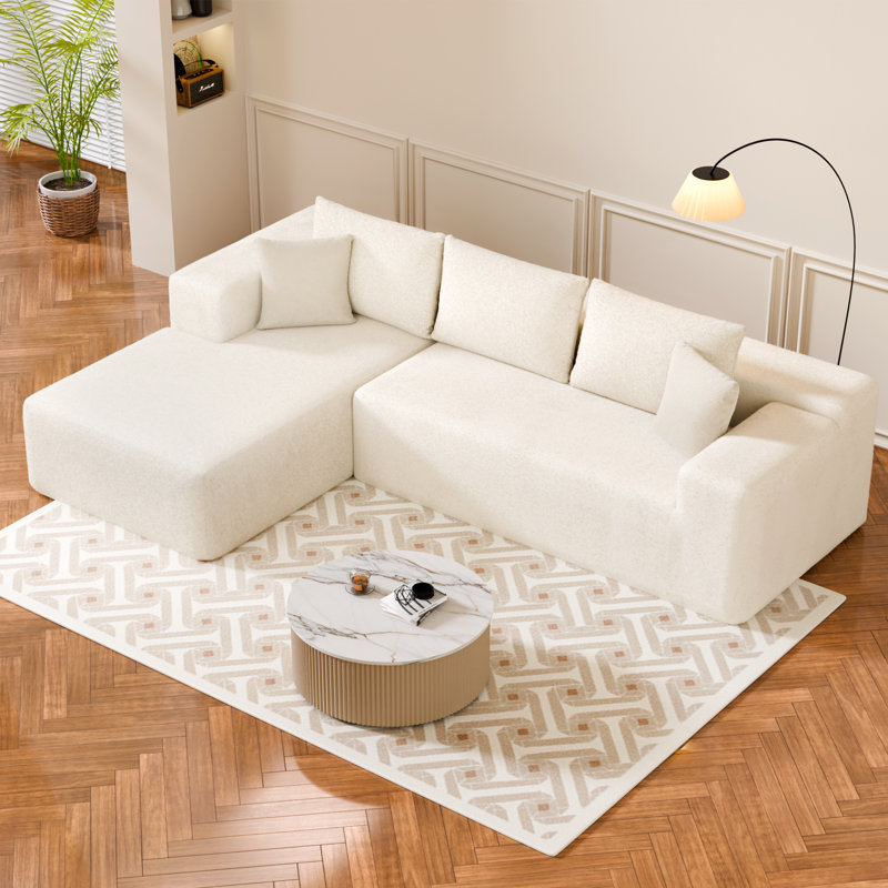 Canapé compressé sans squelette en chenille - sans assemblage, éponge haute densité, conception peu encombrante pour les appartements et les salons
