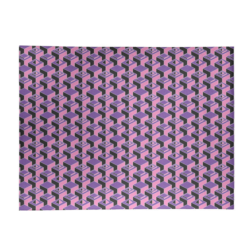 Tapis mauve/rose clair dark skyscrapers, Rectangle 9 pi x 12 pi