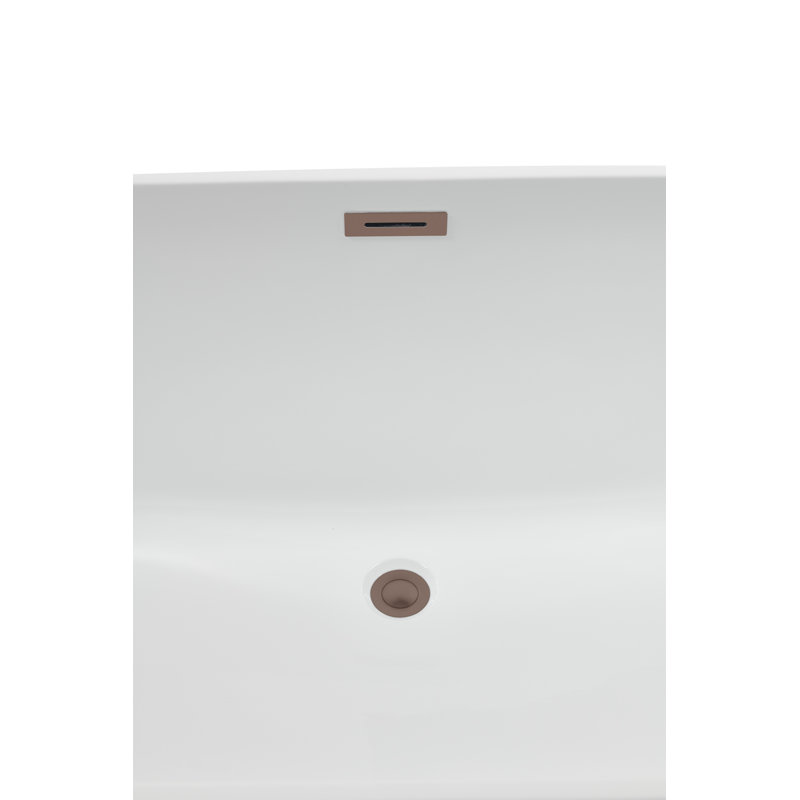 62.2'' x 28.7'' Soaking Acrylic Bathtub, Oil Rubbed Bronze