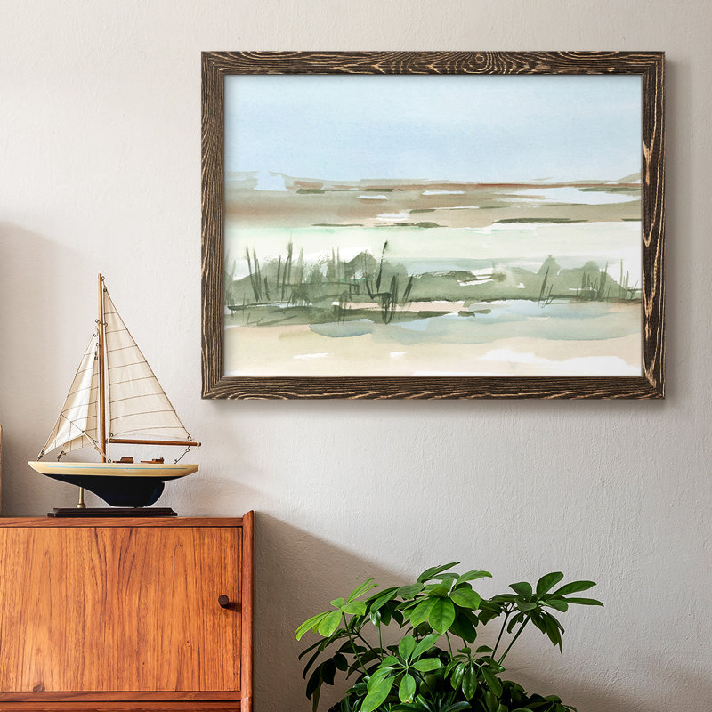 Peaceful Lowland I, peinture sur toile encadrée, Noyer, H 22 po x l 32 po x P 1,5 po