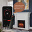 Ensemble de cheminée moderne avec foyer électrique 28 po Augustine - compatible avec Alexa et Google Asst-96920590
