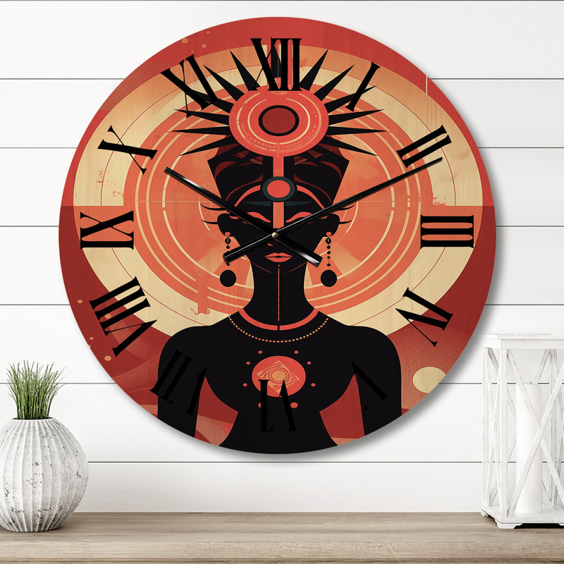 Horloge murale en bois massif Pariksit, Moyenne