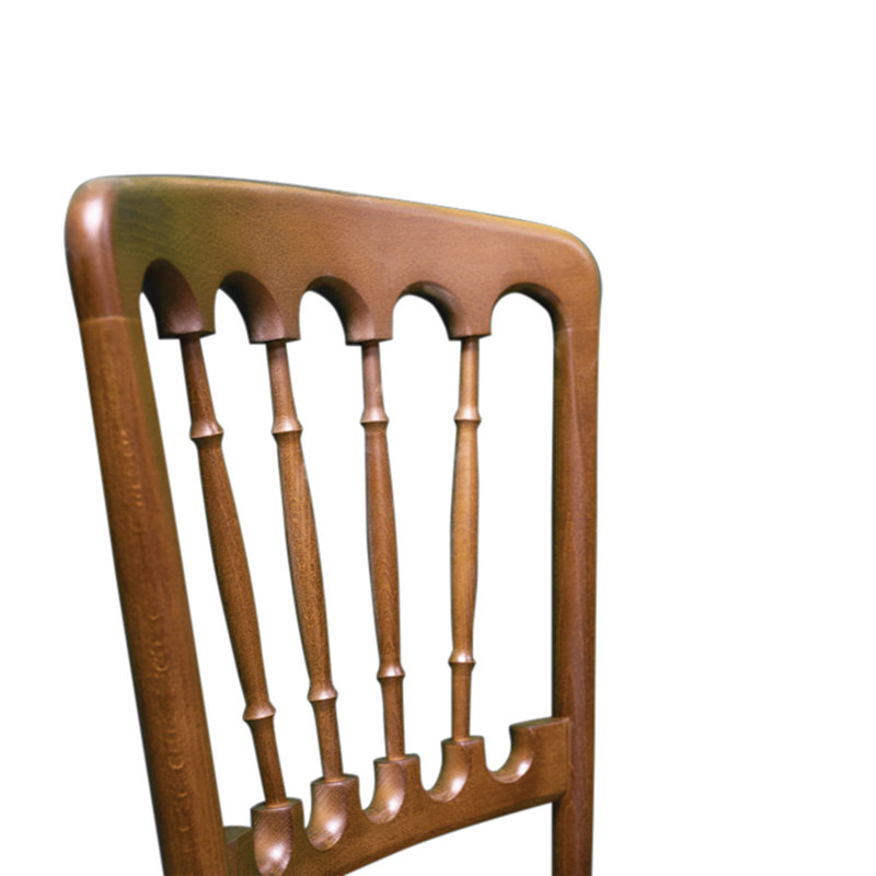 Arroyo 43cm H Solid Wood Slat Back Stacking Side Chair, Rustic Oak