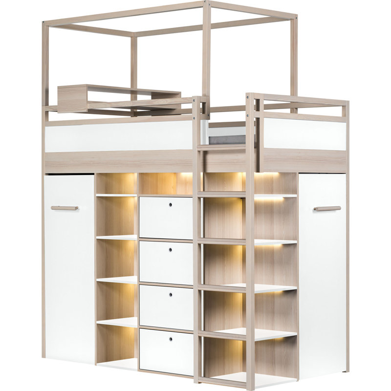 Robena High Sleeper Storage Bed Hanger, White