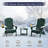 3-piece Hdpe Adirondack Chair Set With 2-tier Side Table – Foldable Outdoor Lounge Chairs With Cup Holders, All-weather Poly Lumber Patio Furniture For Garden, Porch & Poolside-1992521360