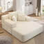 Luxueuse chaise longue convertible avec fonction canapé-lit 2-en-1, coussin en mousse à ressort, pochette de rangement et conception sans assemblage pour les petits espaces-130000076