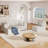 108.3" Sectional Foam Couch,L Shape Sofa With Chaise Lounge,Modular Cloud Sofa  For Living Room,Upholstered Corduroy Couch-733097069