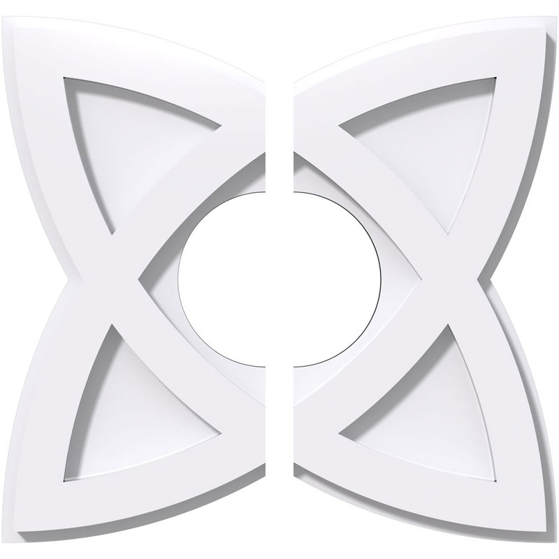 Médaillon de plafond contemporain en PVC de qualité architecturale Cosmo, H 1 po x l 12 po x P 12 po