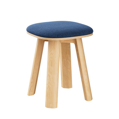Upholstered Round Top Low Bar Foot Stool