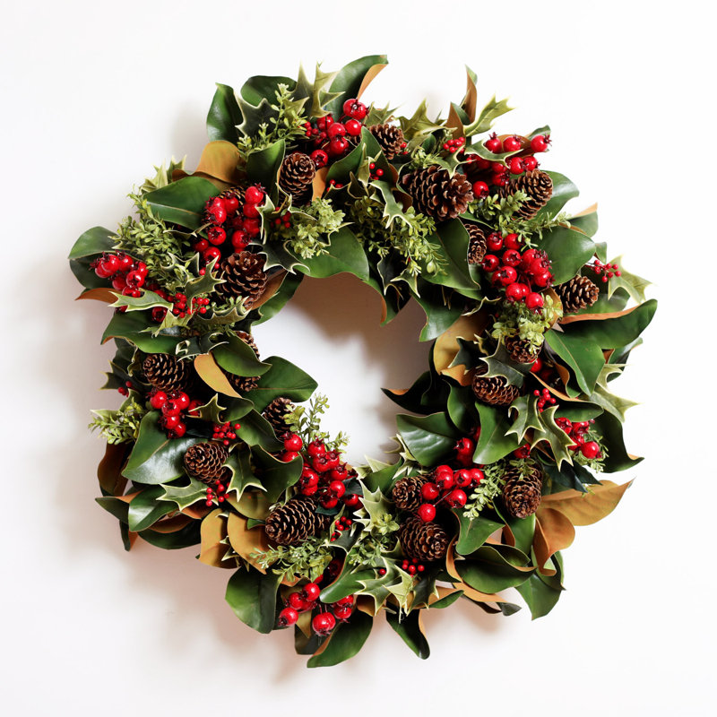 Couronne de soie, H 26 po x l 26 po x P 6 po