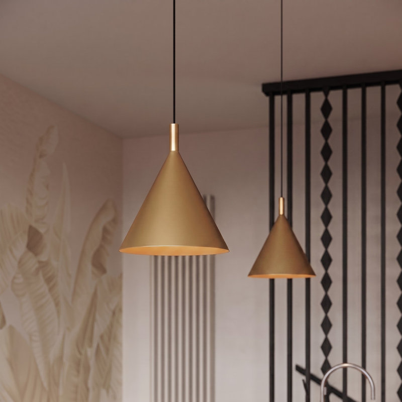 Pendant lamp NOX 25 white, 24,5x24,5x140 cm, Gold