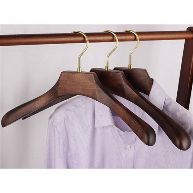 Cintre en bois massif de qualité supérieure pour les costumes et manteaux pour hommes, 10