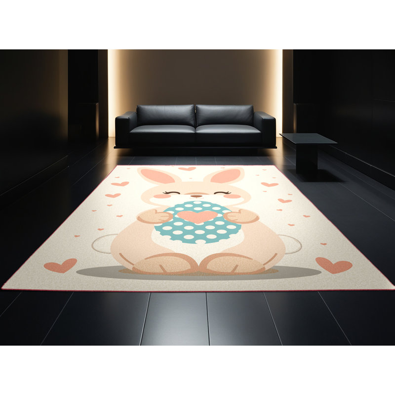 Tapis beige moderne et contemporain lavable à la machine Dreshertown, 8 x 12